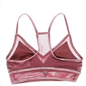 Alo Yoga Velvet Dusty Pink Lux Bra